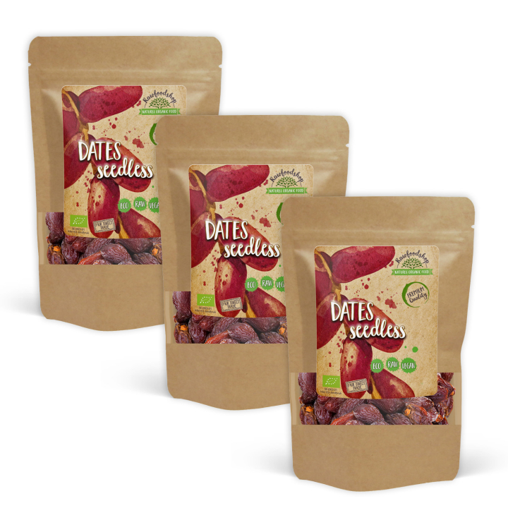 Dadler kjernede ØKO 1kg x 3 pakker i gruppen Råvarer & Drikke / Frukt og bær / Dadler hos Rawfoodshop Scandinavia AB (RFRU500356E11-SET3)