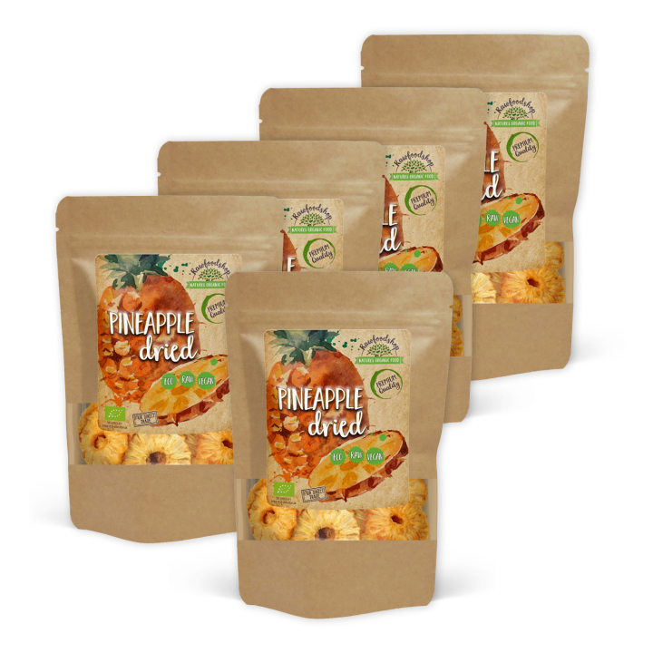 Ananas ØKO 500g x 5 pakker i gruppen Råvarer & Drikke / Frukt og bær / Ananas hos Rawfoodshop Scandinavia AB (RFRU500761E-SET5)