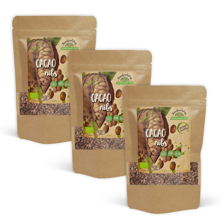 Kakaonibs ØKO 1kg x 3 pakker i gruppen Råvarer & Drikke / Baking / Kakaoprodukter hos Rawfoodshop Scandinavia AB (RKAK1000751E-SET3)