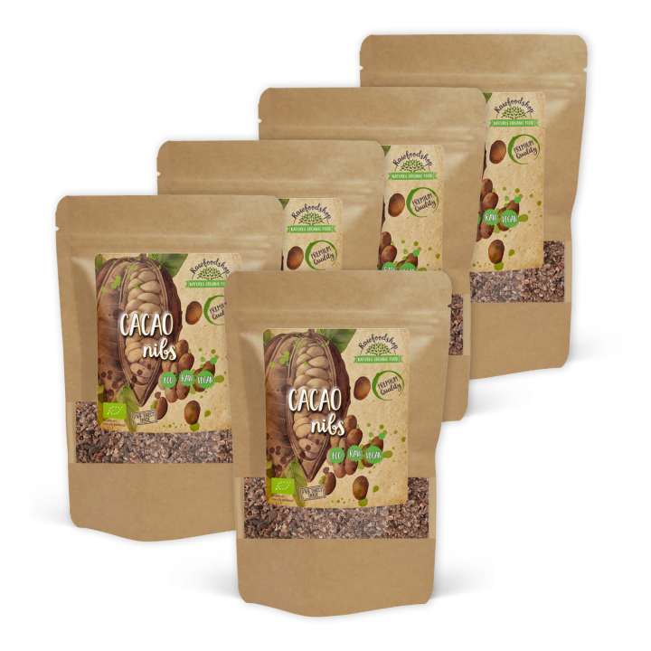 Kakaonibs ØKO 1kg x 5 pakker i gruppen Råvarer & Drikke / Baking / Kakaoprodukter hos Rawfoodshop Scandinavia AB (RKAK1000751E-SET5)