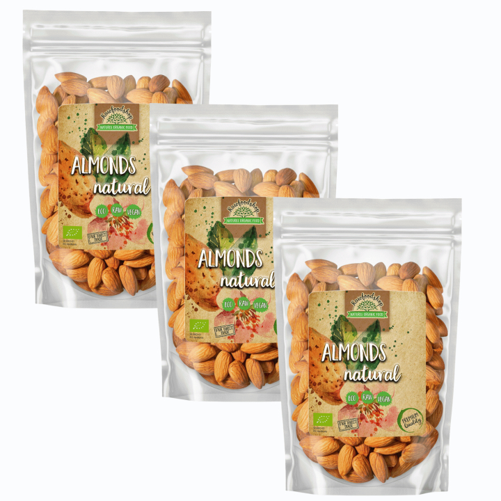 Mandler Premium RAW ØKO 1kg x 3 pakket i gruppen Råvarer & Drikke / Nøtter / Mandel hos Rawfoodshop Scandinavia AB (RNOT1000431E-SET)