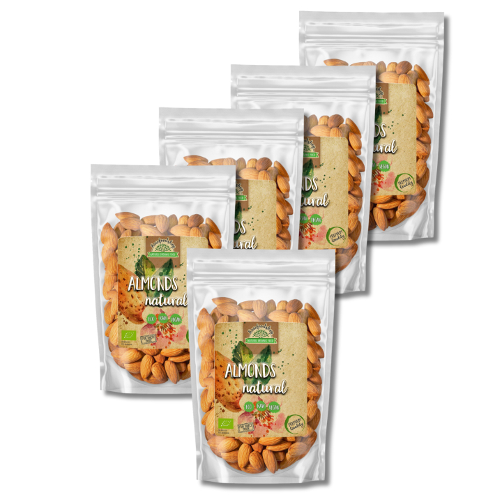 Mandler Premium RAW ØKO 1kg x 5  pakket i gruppen Råvarer & Drikke / Nøtter / Mandel hos Rawfoodshop Scandinavia AB (RNOT1000431E-SET5)