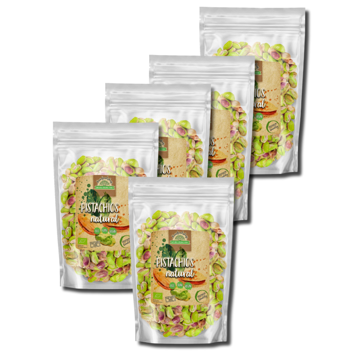 Pistasjnøtter Premium RAW ØKO 200g x 5 pakker i gruppen Råvarer & Drikke / Nøtter hos Rawfoodshop Scandinavia AB (RNOT200262E-SET5)