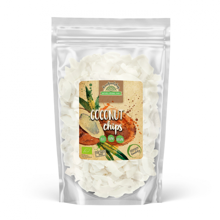 Kokosnøtt Chips Premium RAW ØKO 500g i gruppen Råvarer & Drikke / Nøtter / Kokosnøtt hos Rawfoodshop Scandinavia AB (RNOT200411E5)