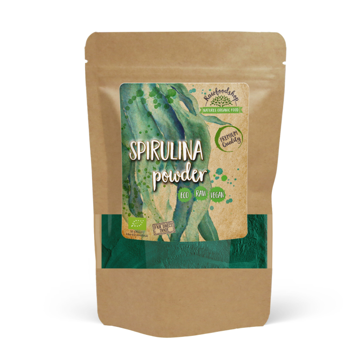 Spirulinapulver ØKO 125g i gruppen Råvarer & Drikke / Helsekost / Spirulinapulver hos Rawfoodshop Scandinavia AB (RPUL100513E)