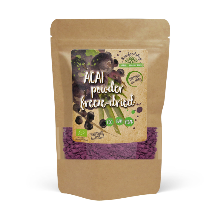 Acai Pulver Frysetørket ØKO 125g i gruppen Råvarer & Drikke / Frukt og bær / Fruktpulver hos Rawfoodshop Scandinavia AB (RPUL100911E)