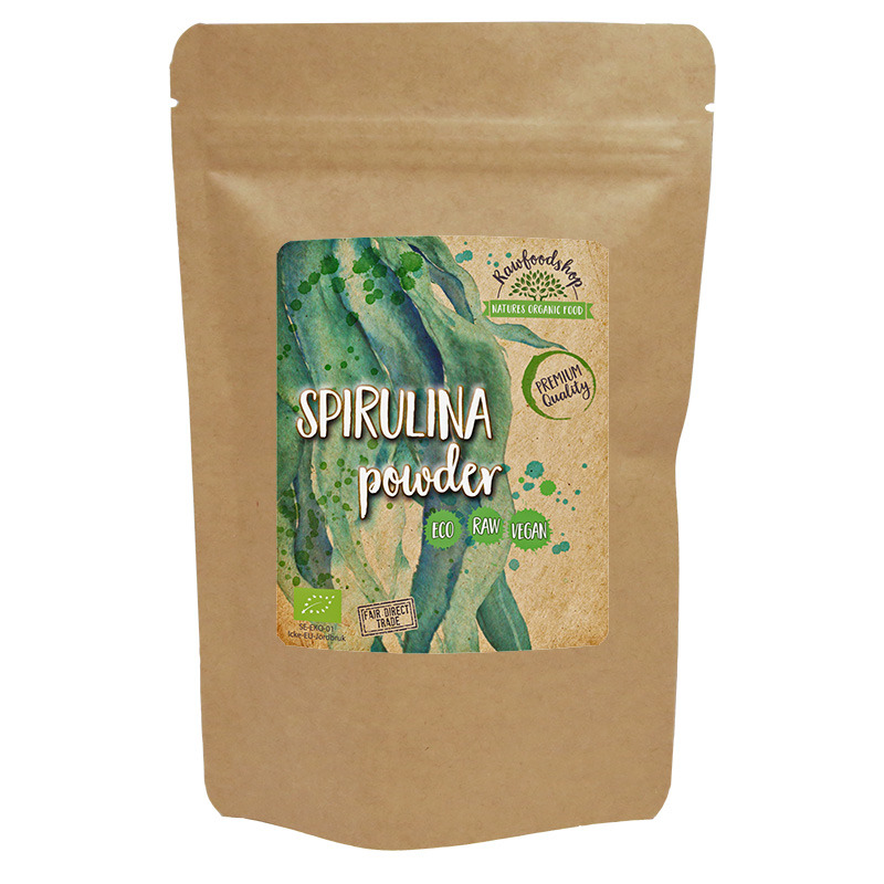 Spirulinapulver ØKO 250g i gruppen Råvarer & Drikke / Helsekost / Spirulinapulver hos Rawfoodshop Scandinavia AB (RPUL250514E)