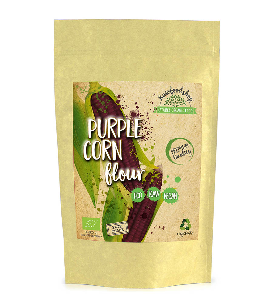 Purple Corn Pulver ØKO 500g i gruppen Råvarer & Drikke / Baking / Mel hos Rawfoodshop Scandinavia AB (RPUL500470E)