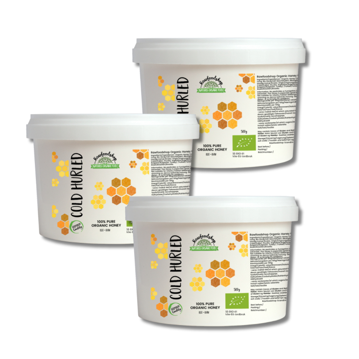 Honning Kaldrørt ØKO 500g x 3 pakker i gruppen Råvarer & Drikke / Baking og matlaging / Søtning / Honning hos Rawfoodshop Scandinavia AB (RSOT350393E5-SET3)