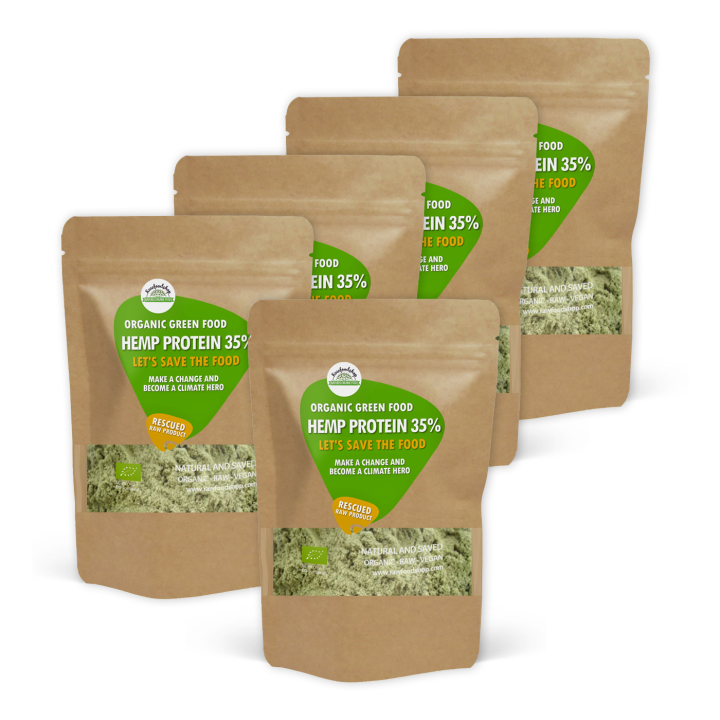 Hampaprotein 35% ØKO 1kg x 5 pakker i gruppen Råvarer & Drikke / Helsekost / Proteinpulver hos Rawfoodshop Scandinavia AB (SFRAWPRO351-SET5)