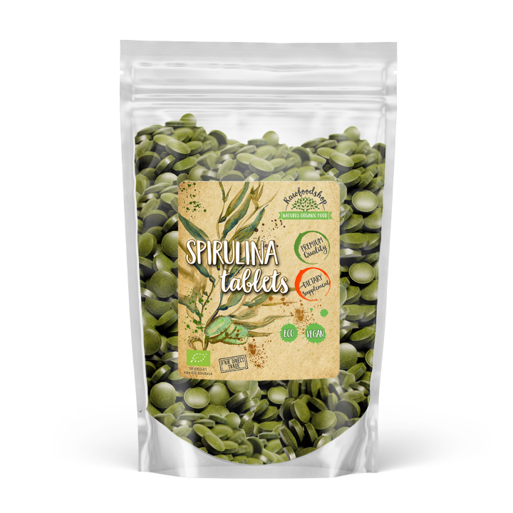 Spirulina Tabletter ØKO 125g i gruppen Kosttilskudd / Urter & Planter / Algetilskudd hos Rawfoodshop Scandinavia AB (SPT10)