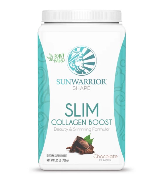 Sunwarrior Shape Slim Collagen Boost Chocolate 750g i gruppen Helse / Bruksområde / Vekt og måltid hos Rawfoodshop Scandinavia AB (SW240)