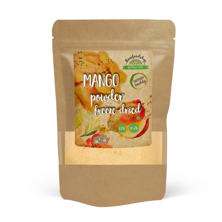 Mangopulver Frysetørket 125g i gruppen Råvarer & Drikke / Frukt og bær / Mango hos Rawfoodshop Scandinavia AB (VILDMP01)