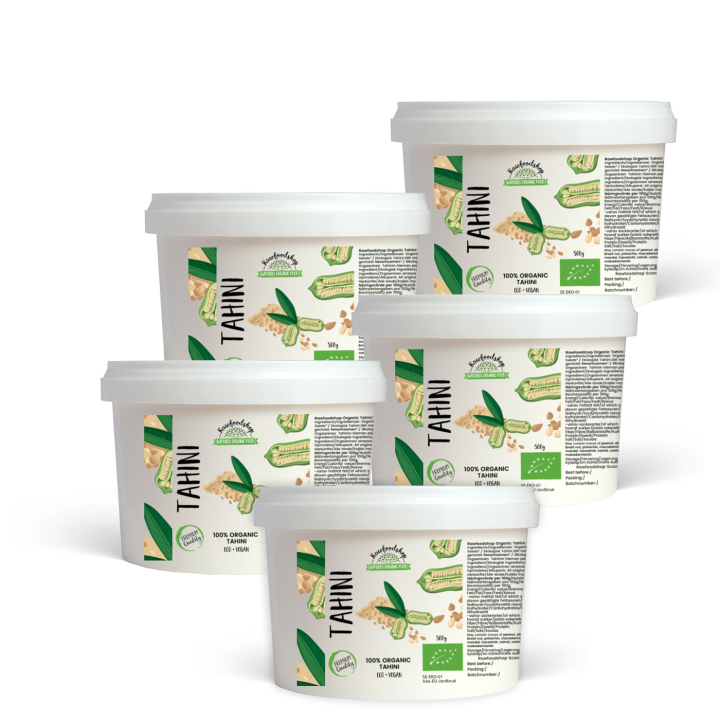 Tahini ØKO 500g x 5 pakker i gruppen Råvarer & Drikke / Spiskammer / Smaksetting / Paste & Chutney hos Rawfoodshop Scandinavia AB (ZFN0235500-SET5)