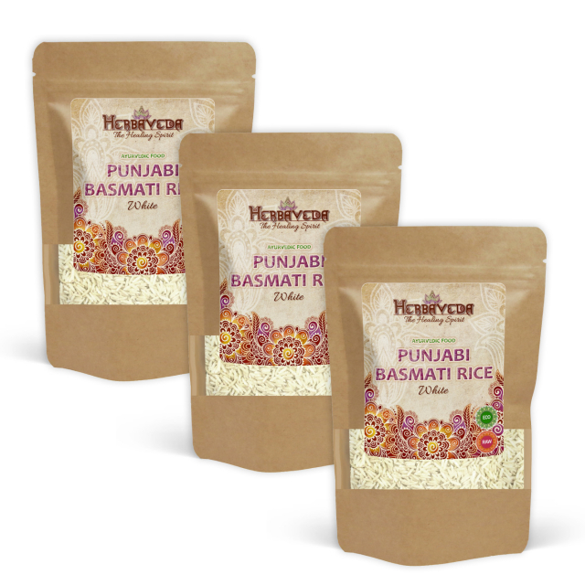 Basmatiris Punjabi hvit ØKO 500g x 3 pakker