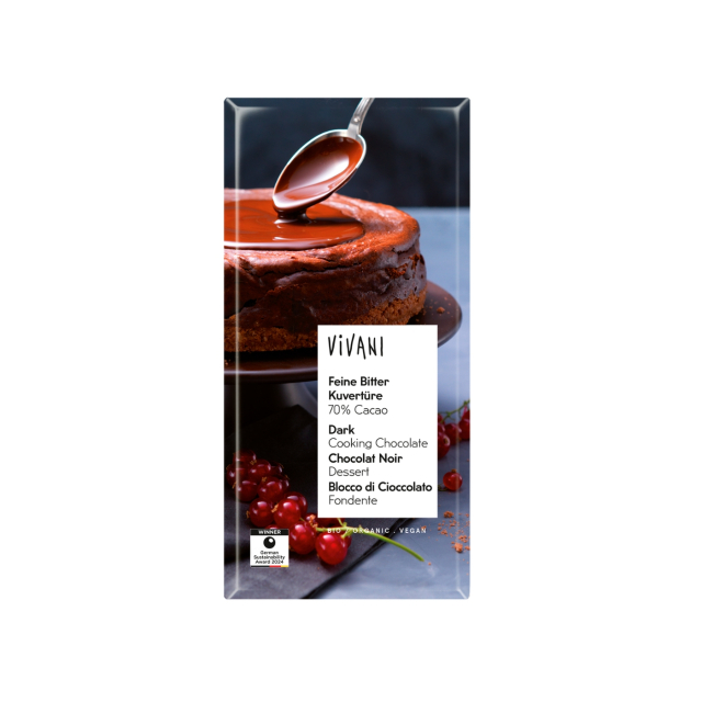 Vivani Mørk Blokk-sjokolade ØKO 200g