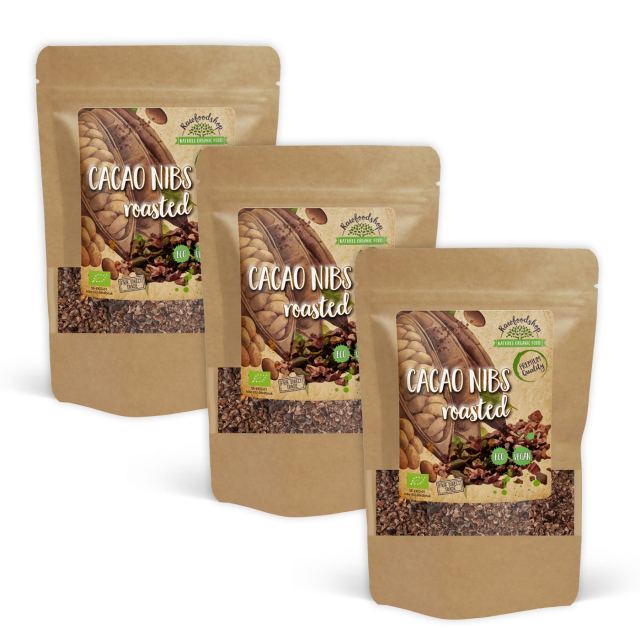 Kakaonibs Ristet ØKO 1kg x 3 pakker