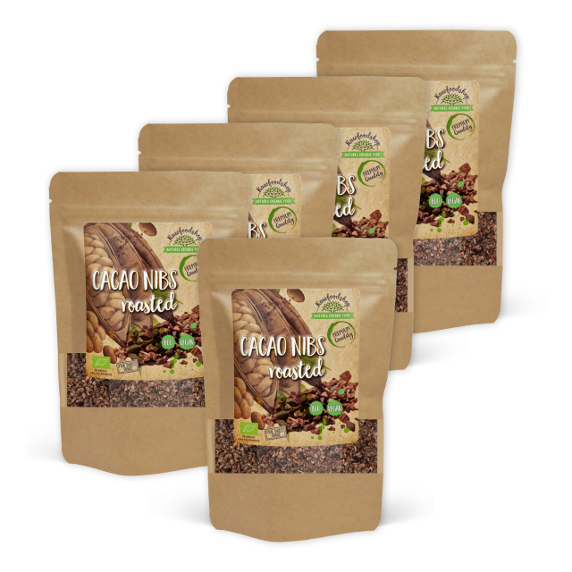 Kakaonibs Ristet ØKO 1kg x 5 pakker
