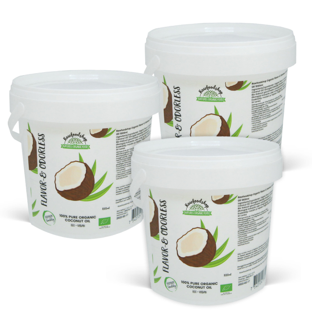 Kokosolje Smak & Duftfri ØKO 1000ml x 3 bokser