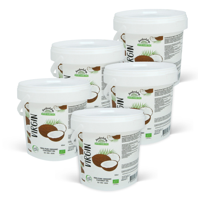 Kokosolje Virgin RAW ØKO 1000ml x 5 bokser