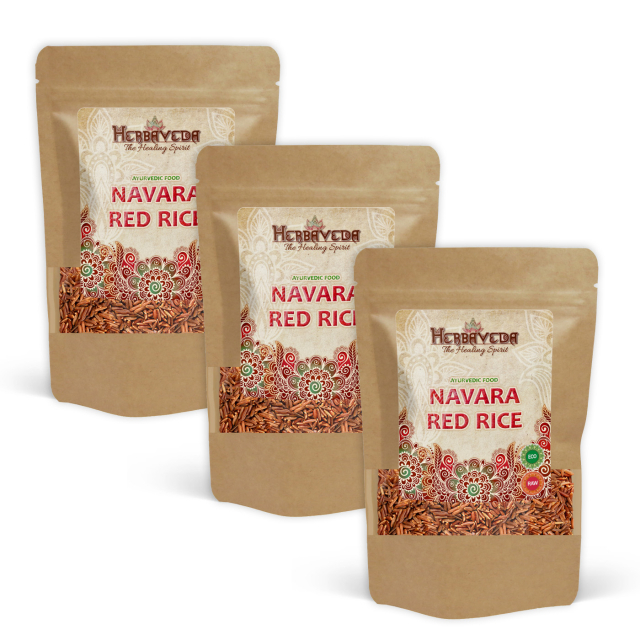 Ris Rødt Ayurveda Navara ØKO 1kg x 3 pakker