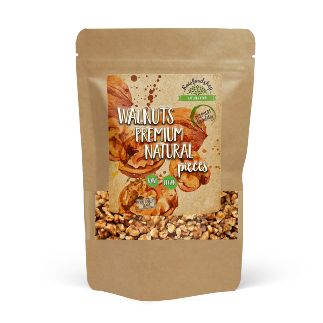 Valnøtter i biter Premium RAW 750g