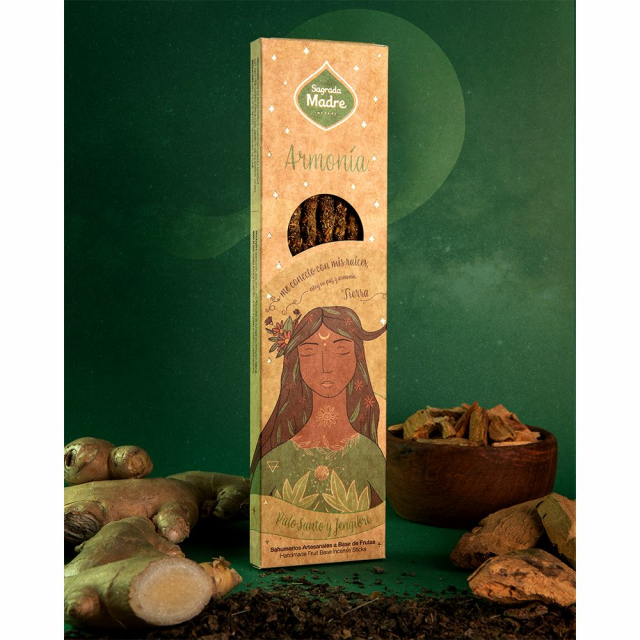 Earth Element Palo Santo & Ginger Armonia røkelsespinner 6 stk