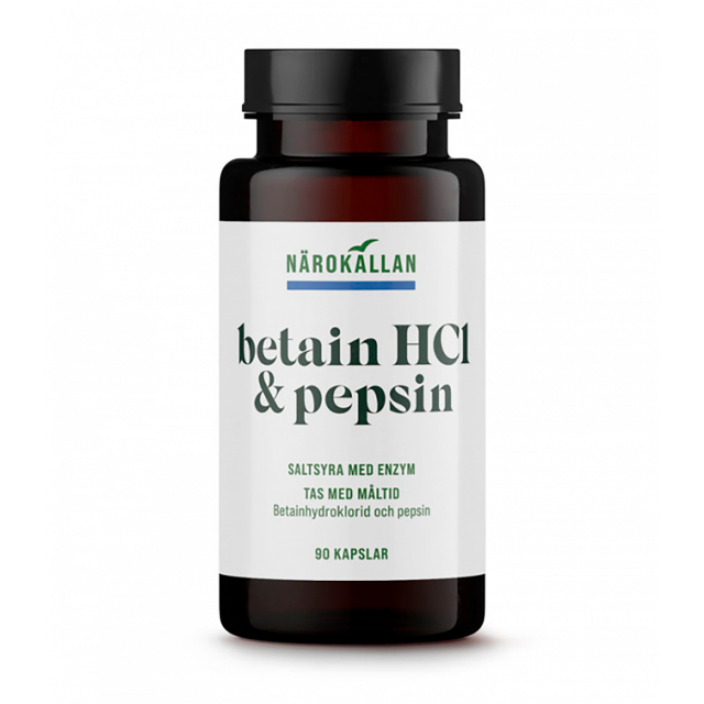 Betaine HCL & Pepsin 90 kapsler