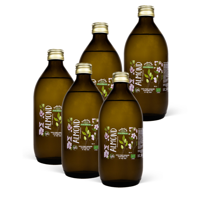 Mandelolje kaldpresset ØKO 50ml x 5 flasker