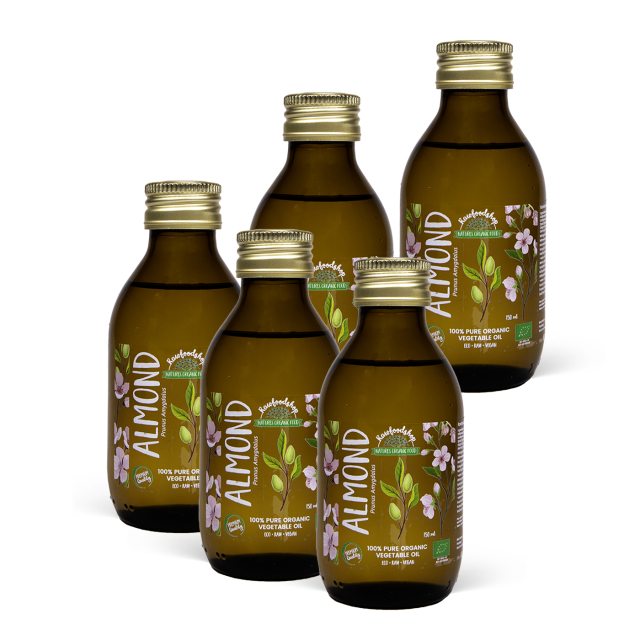 Mandelolje kaldpresset ØKO 150ml x 5 flasker