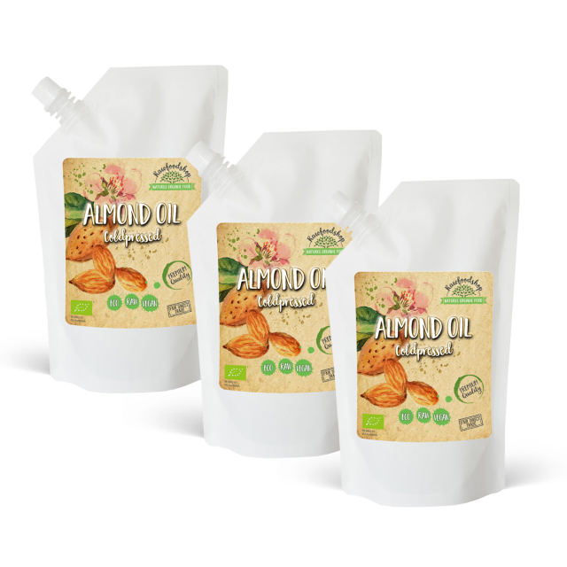 Mandelolje kaldpresset ØKO 500ml x 3 flasker