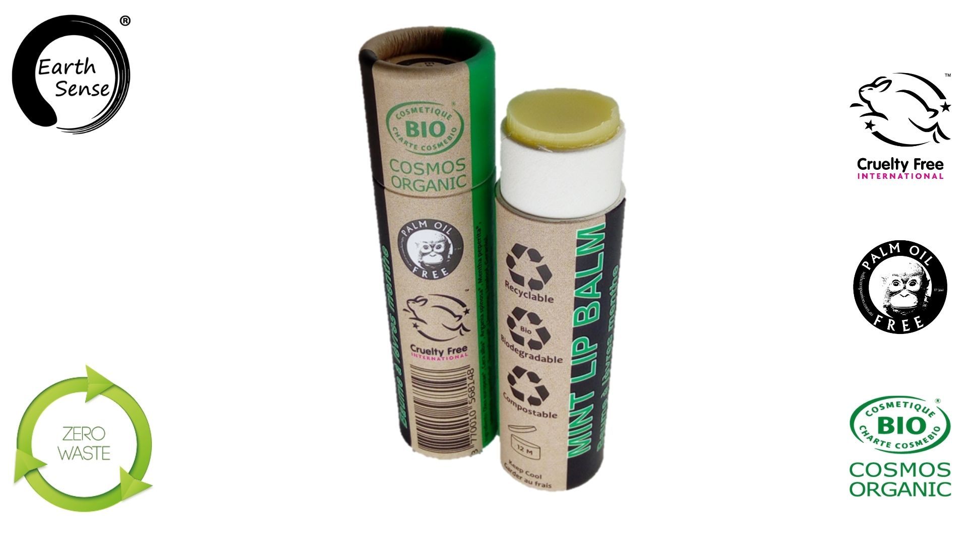 Earth Sense Lip Balm Mint 15ml