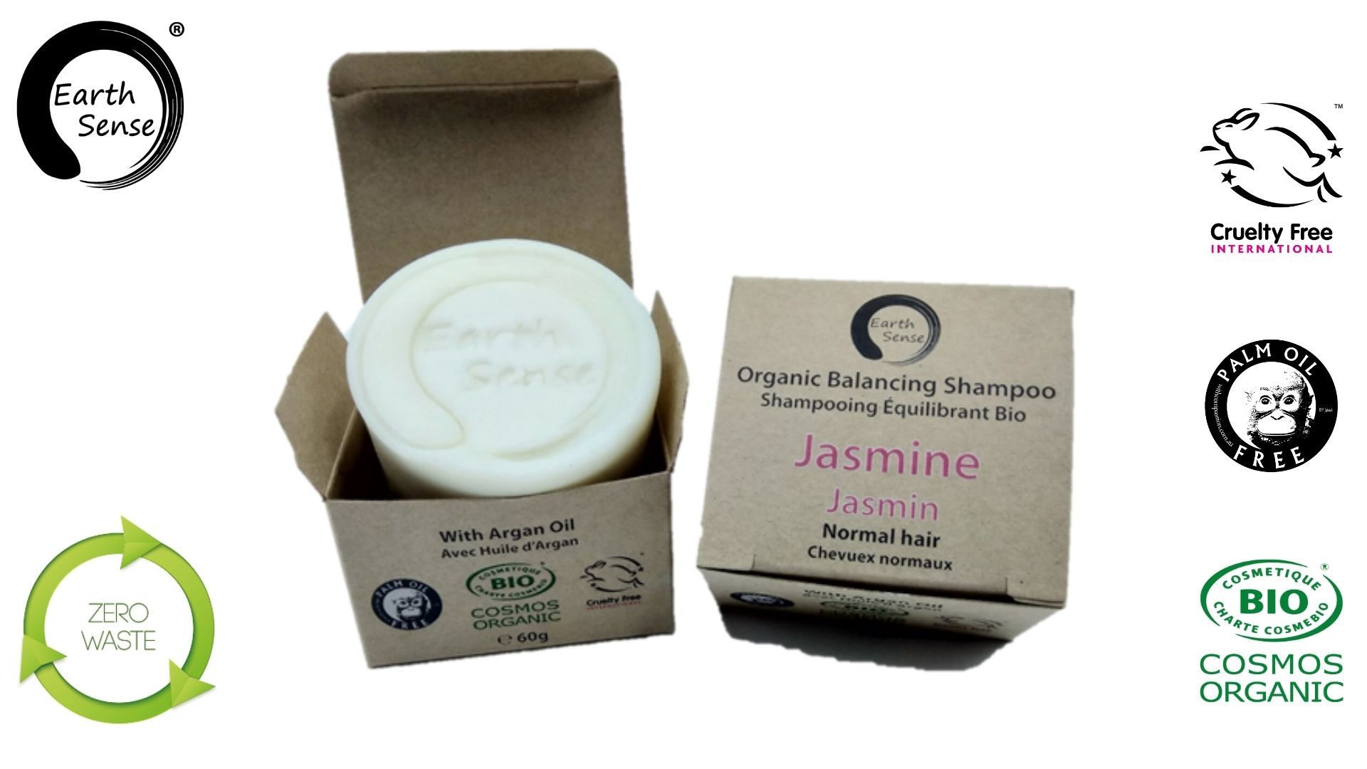 Earth Sense Sjampo-kake Jasmin 60g