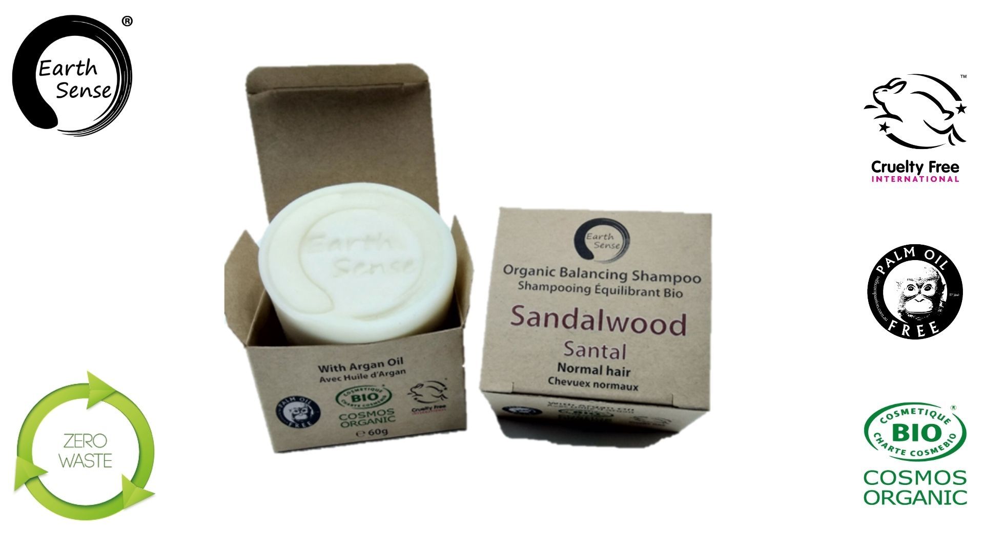 Earth Sense Shampoo Cake Sandalwood 60G