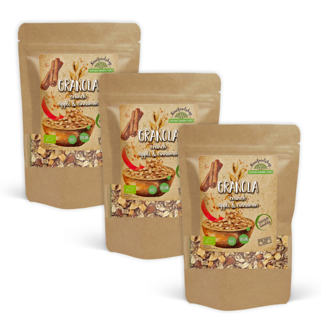 Granola Eple & Kanel ØKO 400g x 3 pakker