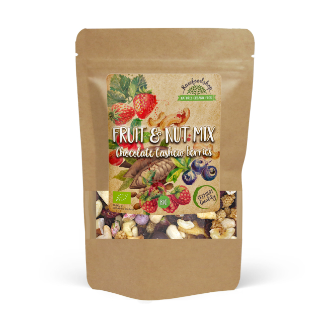 Frukt- & Nøttemiks Sjokolade Cashew Skogsbær ØKO 500g