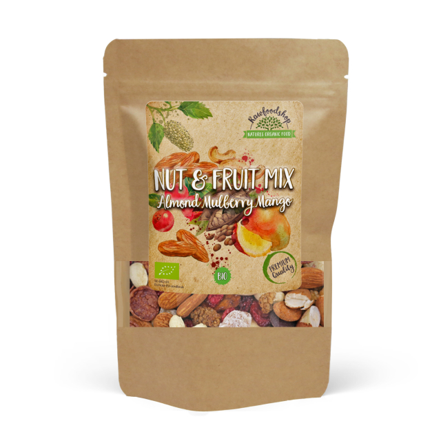 Nøtt- & Fruktmix Mandel Morbær Mango ØKO 500g