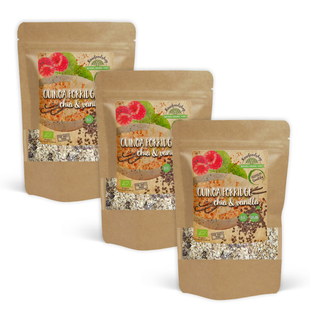 Quinoagrøt Chia & Vanilje ØKO 400g x 3 pakker