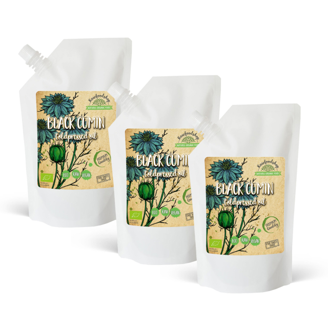 Svartfrøolje kaldpresset ØKO 500ml x 3 flasker