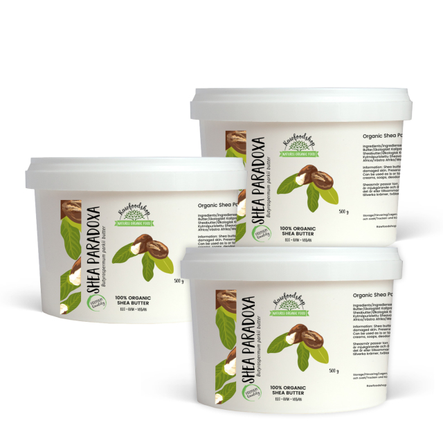 Sheasmør Paradoxa ØKO 500g x 3 bokser