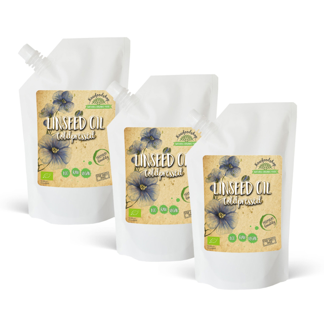 Linfrøolje ØKO 500ml x 3 pakker