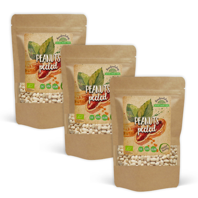 Peanøtter Premium Skallede RAW ØKO 200g x 3 pakker