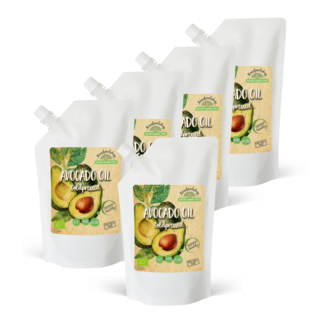 Avokadoolje ØKO 1000 ml x 5 pakker