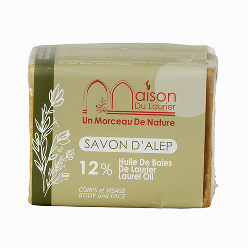 Aleppotvål Lagerbærolje 12% 200g