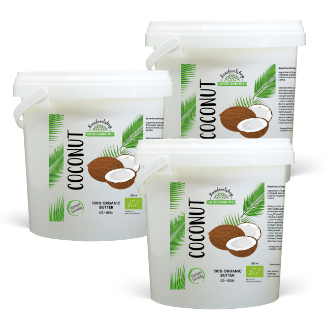 Kokosnøttsmør ØKO 1000ml x 3 bokser