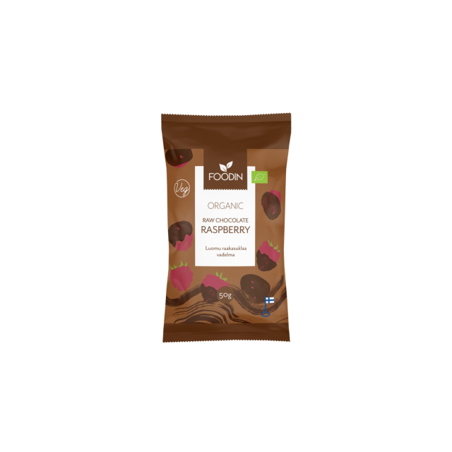 Bringebær i Råsjokolade ØKO 50g