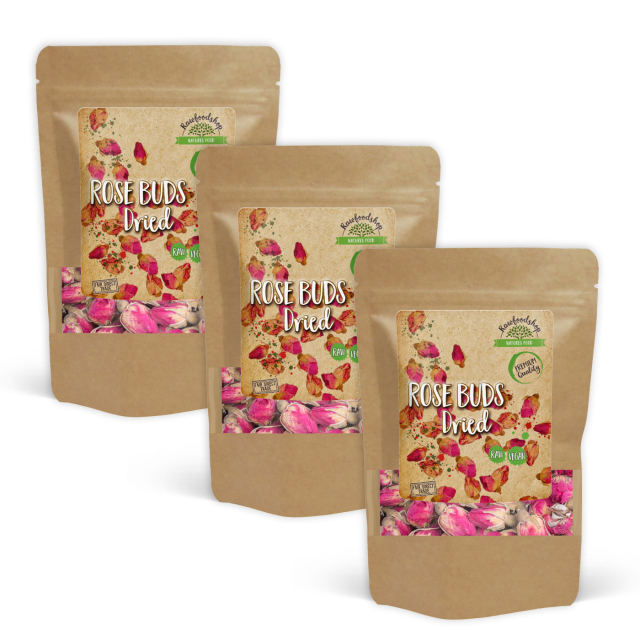 Roseknopper Tørkede 125g x 3 pakker
