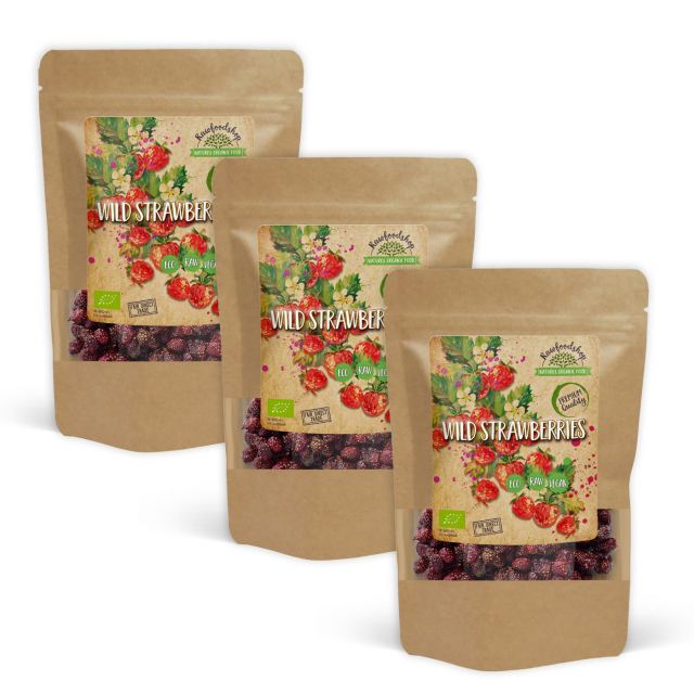 Markejordbær ØKO 100g x 3 pakker