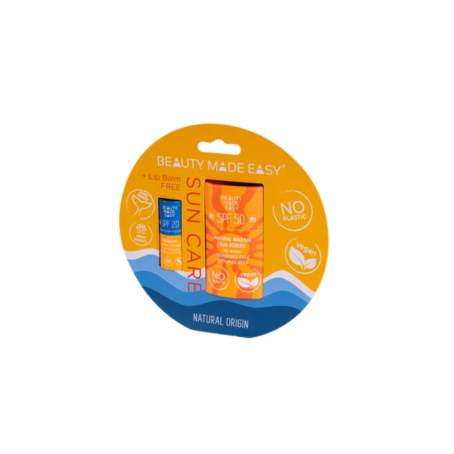 Solstift Ansikt SPF 50 + Leppebalsam SPF 20 Sett