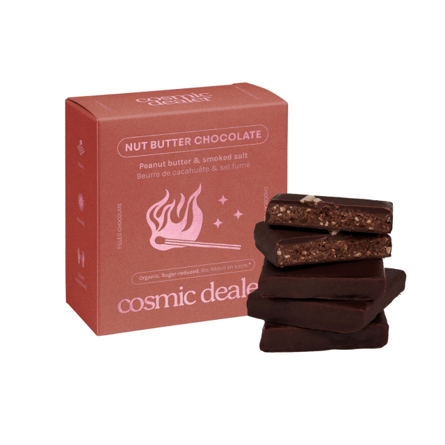 Sjokoladeboks Peanøttsmør & Røkt Salt ØKO 4 x 20g